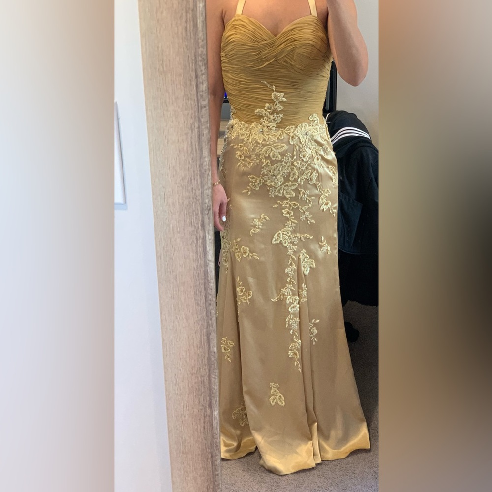 Cache Gold Evening Gown